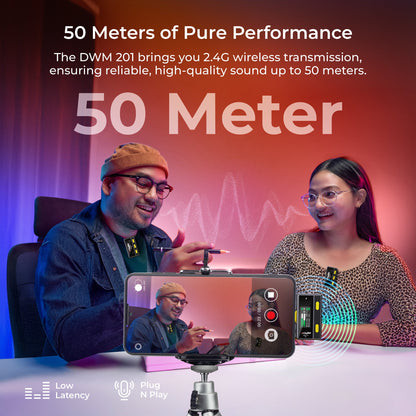 Digitek DWM-201 Wireless Microphone System with Remote & Noise Cancellation