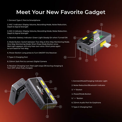 Digitek DWM-201 Wireless Microphone System with Remote & Noise Cancellation