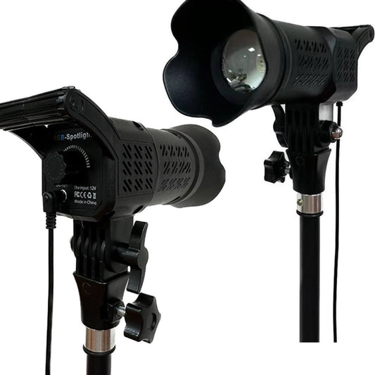 Yugam FSD-168 24W RGB Spotlight Lights Color Studio Lens Zoom Continuous Photography COB Lighting