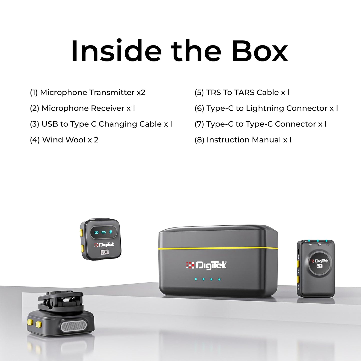 Digitek® (DWM-118) 2-in-1 Wireless Microphone