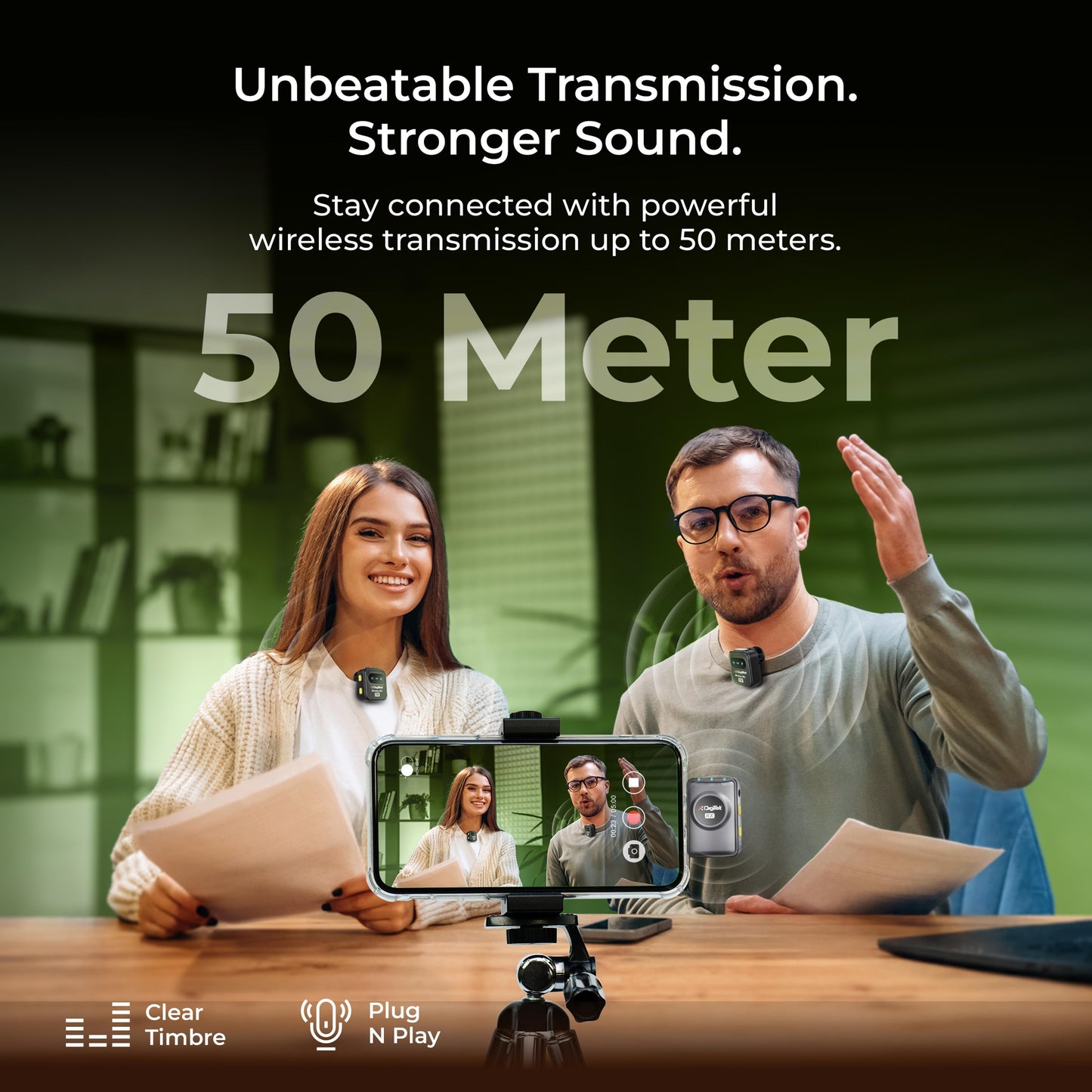 Digitek® (DWM-118) 2-in-1 Wireless Microphone