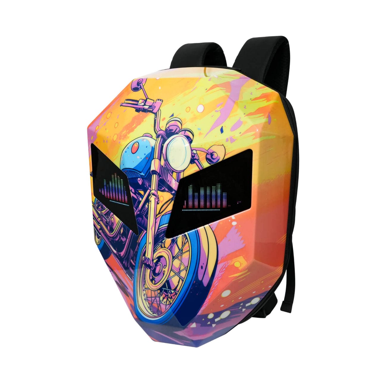 Led Knight Backpack App Working, Laptop Bag Motorcycle Riding Rider Eye Display