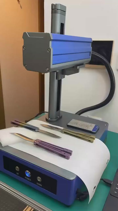 YUGAM EZCAD 20W Fiber Laser Marking Portable Machine for Metal Keychain Silver Jewelry Marking