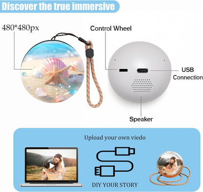Sphere 3D ultrasound Crystal Ball Video Player, Gift Screen for Couples,Pets, Memories (pre-book)
